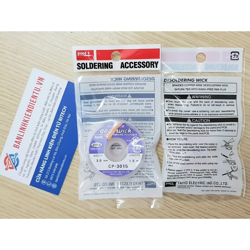 Dây Đồng Hút Thiếc CP-3015 3.0mmx1.5m