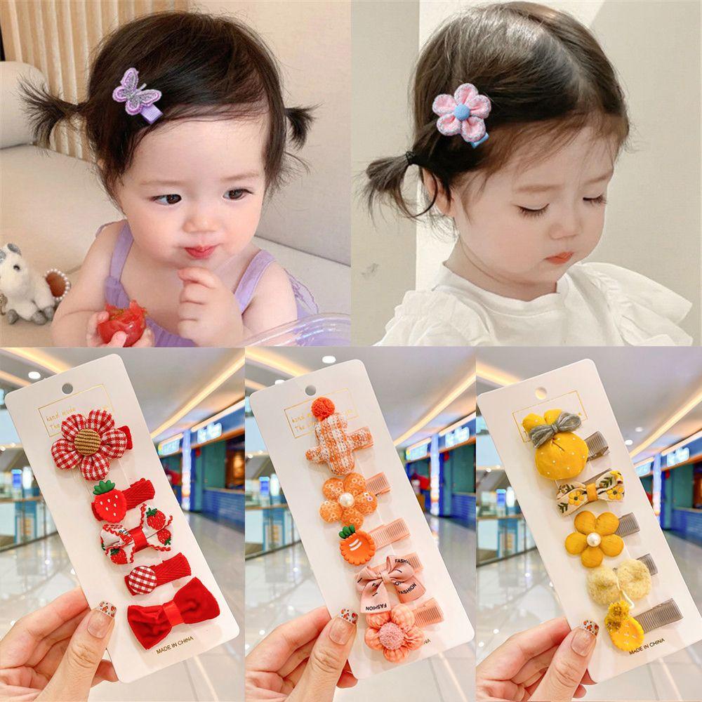 Set 5 Kẹp Tóc Nơ Xinh Xắn Dành Cho Bé Gái EUCA