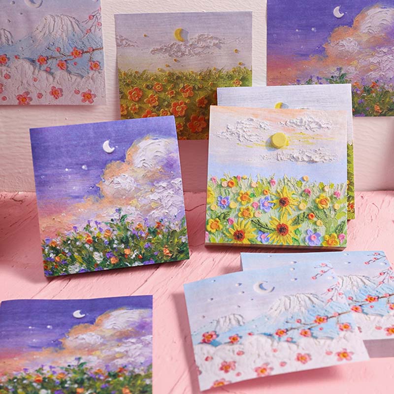 Giấy Dán Ghi Chú Hình Hoa Xinh Xắn Tiện Dụng