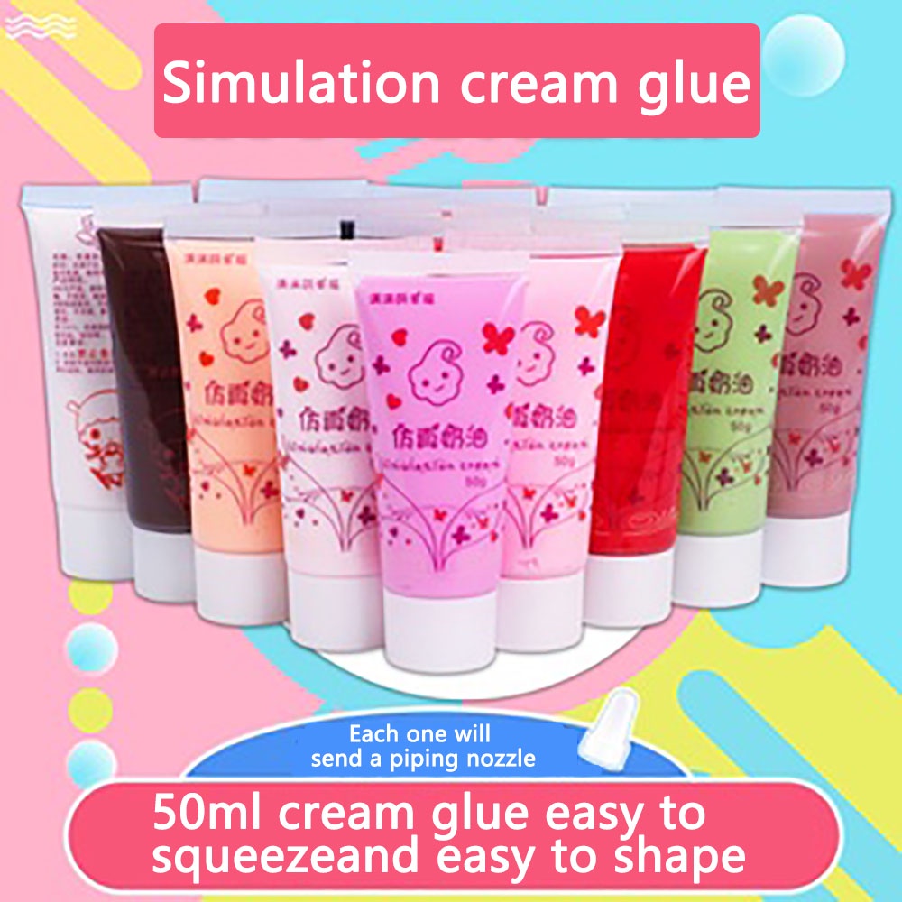 Keo kem mô phỏng DIY 50ml keo kem trang trí ốp lưng điện thoại keo gắn khung ảnh