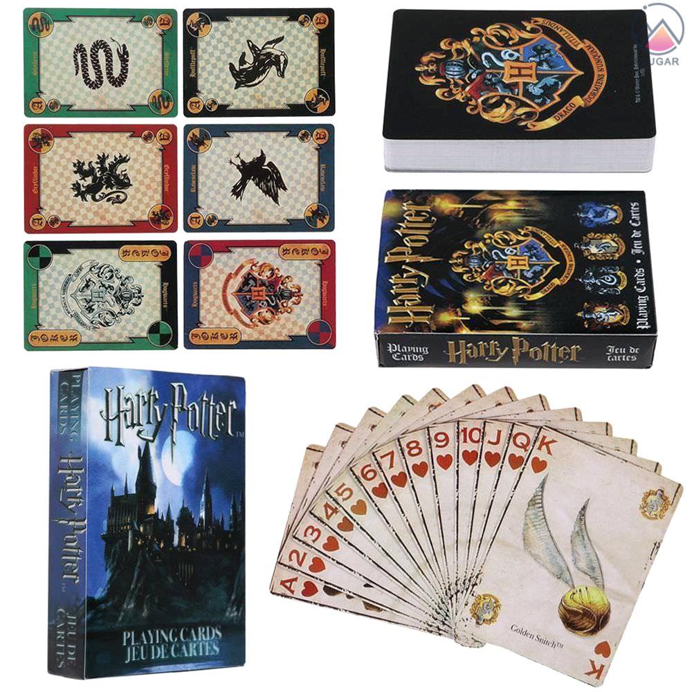 Playing Card Set Decks Box Table Desk Party Travel Game for Harry Potter Symbols / Hogwarts House Po