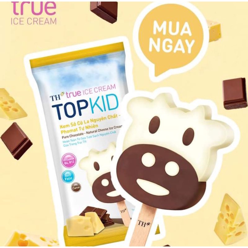 Kem TH topkid dâu chuối, vani và phomai