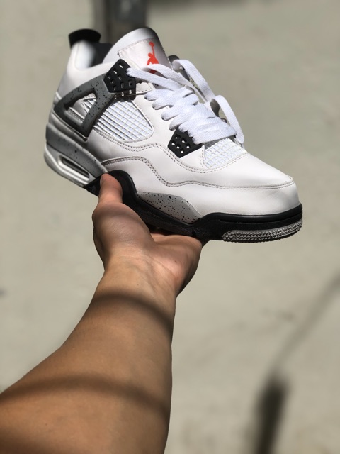 Giày JD 4 - trắng gót xám