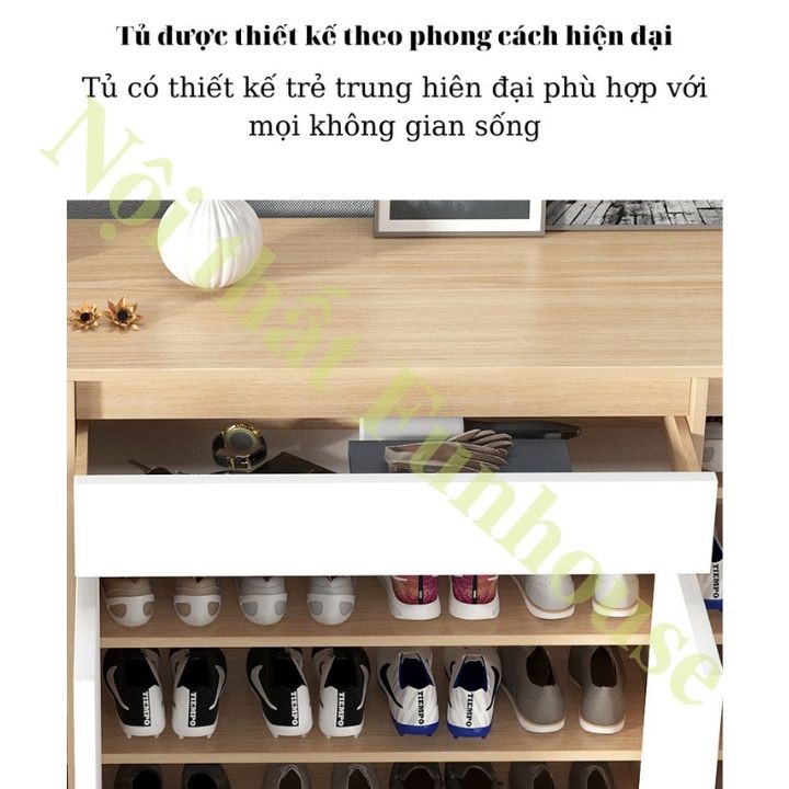 Kệ giày FUNHOUSE gỗ thông minh 4 tầng tiết kiệm không gian chất liệu gỗ MDF cao cấp