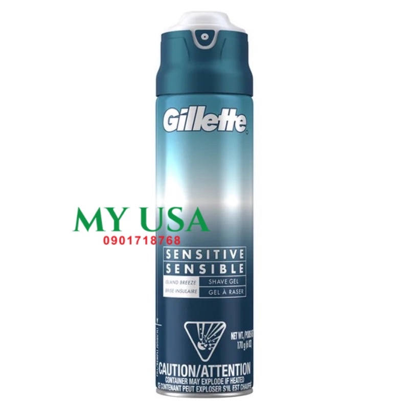 Kem cạo râu Gillette Fusion❤️Gel cạo râu Gillette Fusion Proglide 170g