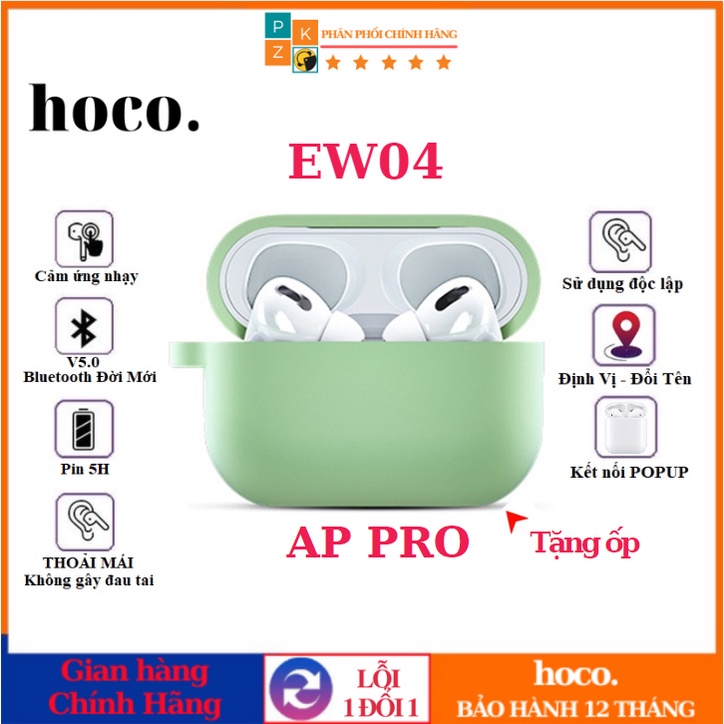 Tai nghe Bluetooth không dây hoco EW04 cửa sổ Pop Up, hỗ trợ đổi tên, định vị, cảm ứng đa điểm