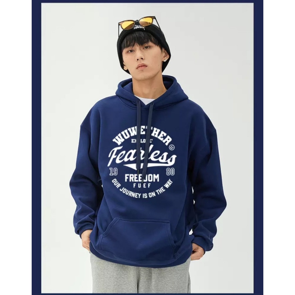Áo Hoodie Mũ Trùm Đầu Phong Cách Nam Nữ UNISEX FEARLESS, Nỉ Ngoại Dày Dặn Thời Trang Hot Trend 2022