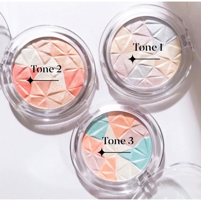 Phấn Bắt Sáng Lục giác BUEQCY 3 màu lấp lánh