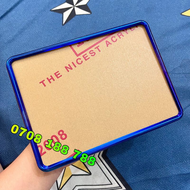 Khung biển số Xe Máy Titan, 7 màu, vàng, inox  - khung biển số xe máy