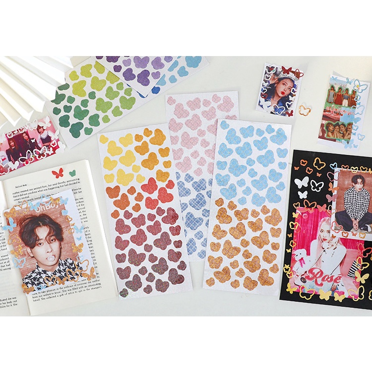 Sticker Dán Toploader, Bullet Journal Bươm Bướm Gradient Butterflies Lấp Lánh