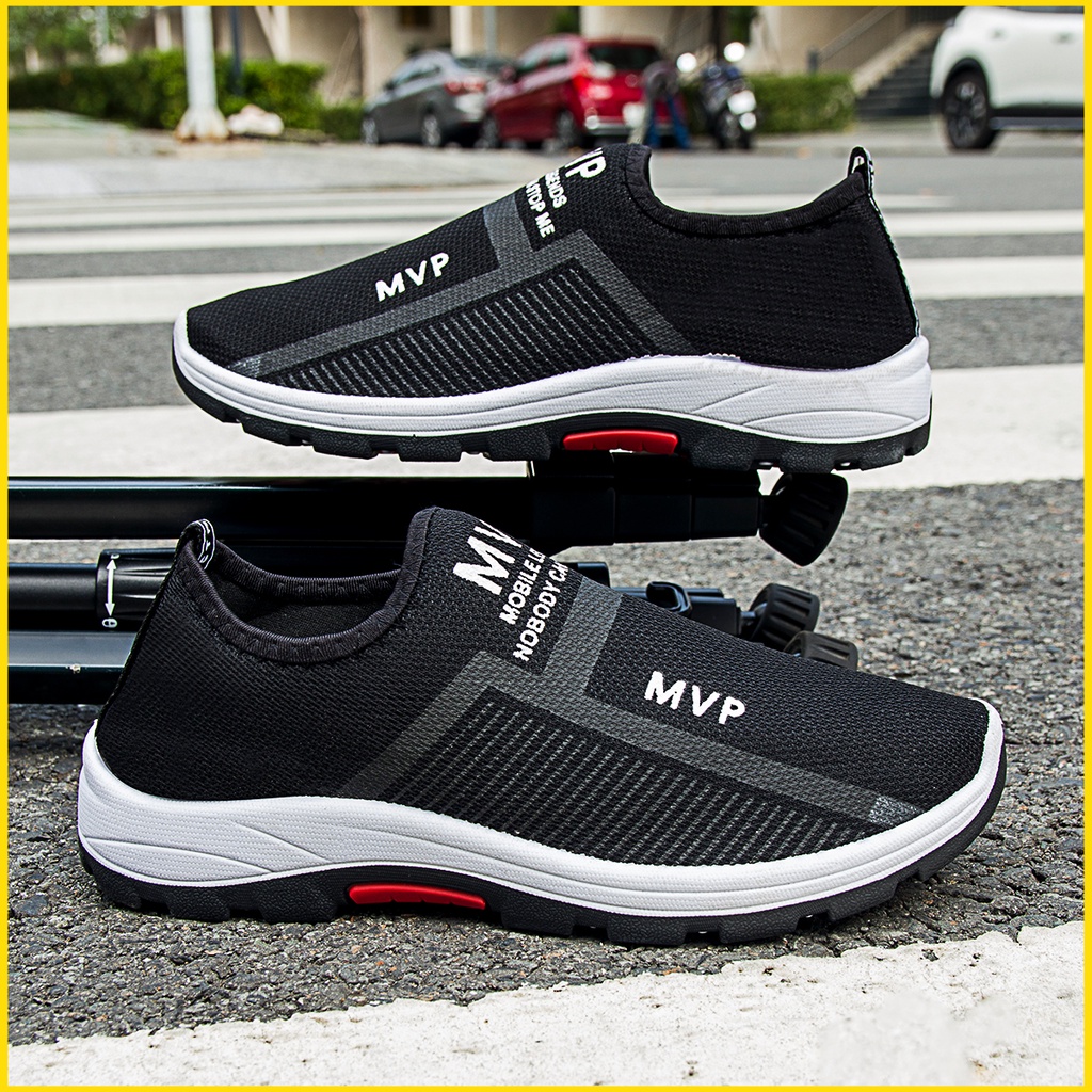 Giày thể thao nam chất liệu vải sneaker cổ cao màu đen đế cao cao cấp độn đế đẹp MH23 TIMAN