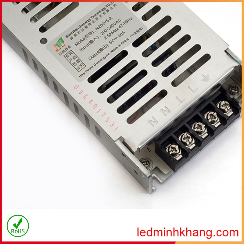 Nguồn 5V40A siêu mỏng G-energy