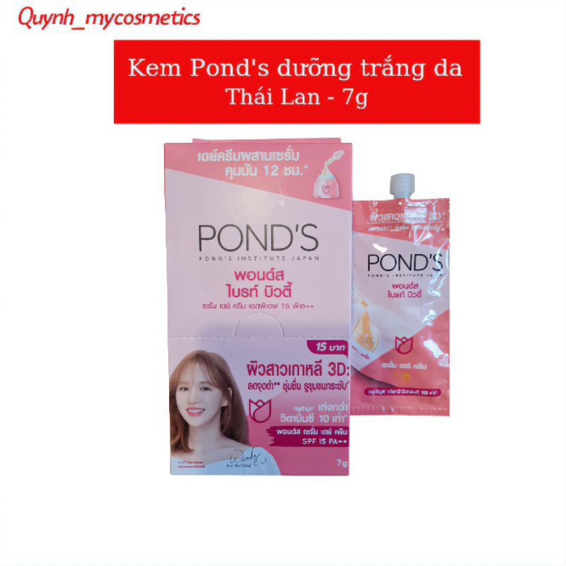 Hộp 6 gói kem dưỡng trắng da Pond s Thái Lan cao cấp