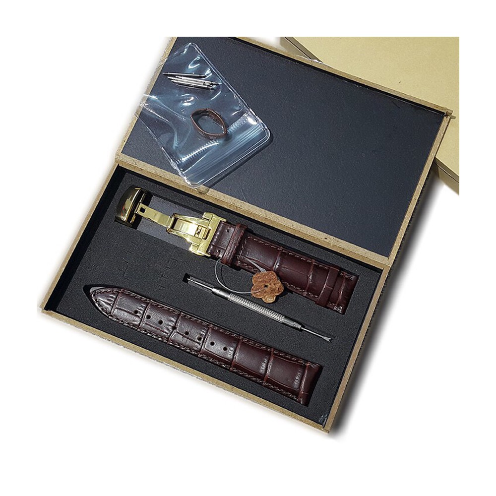 Dây da đồng hồ full box | Vân cá sấu