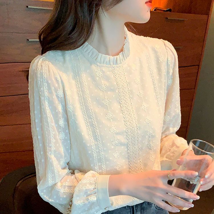 Áo Nữ Tay Dài Phối Ren Thời Trang Quyến Rũ