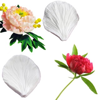 Khuôn Silicone Tạo Hình Cánh Hoa Mẫu Đơn Trang Trí Bánh