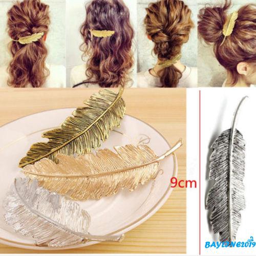 Kẹp tóc hình lông vũ thời trang nữ duyên dáng