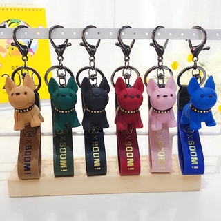 Móc khóa hình chú chó Bull hoạt hình đáng yêu cho cặp đôi