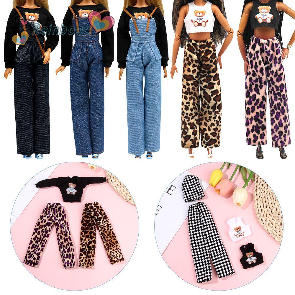 Áo/ Quần ống rộng tùy chọn họa tiết cho búp bê 29cm