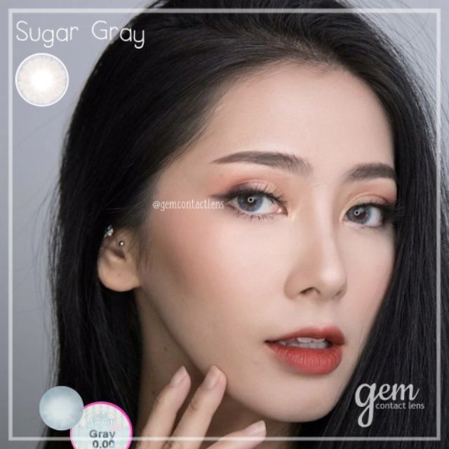 Áp Tròng Không giãn SUGAR GRAY Ẩm Cao 55% HSD 6 Tháng Lens Xám Xanh Tây Đi Tiệc Đủ Độ Phù Hợp Mắt Nhạy Cảm