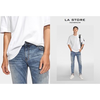 Quần jean nam xanh slim fit - Quần jean ROUTINE QJ112055