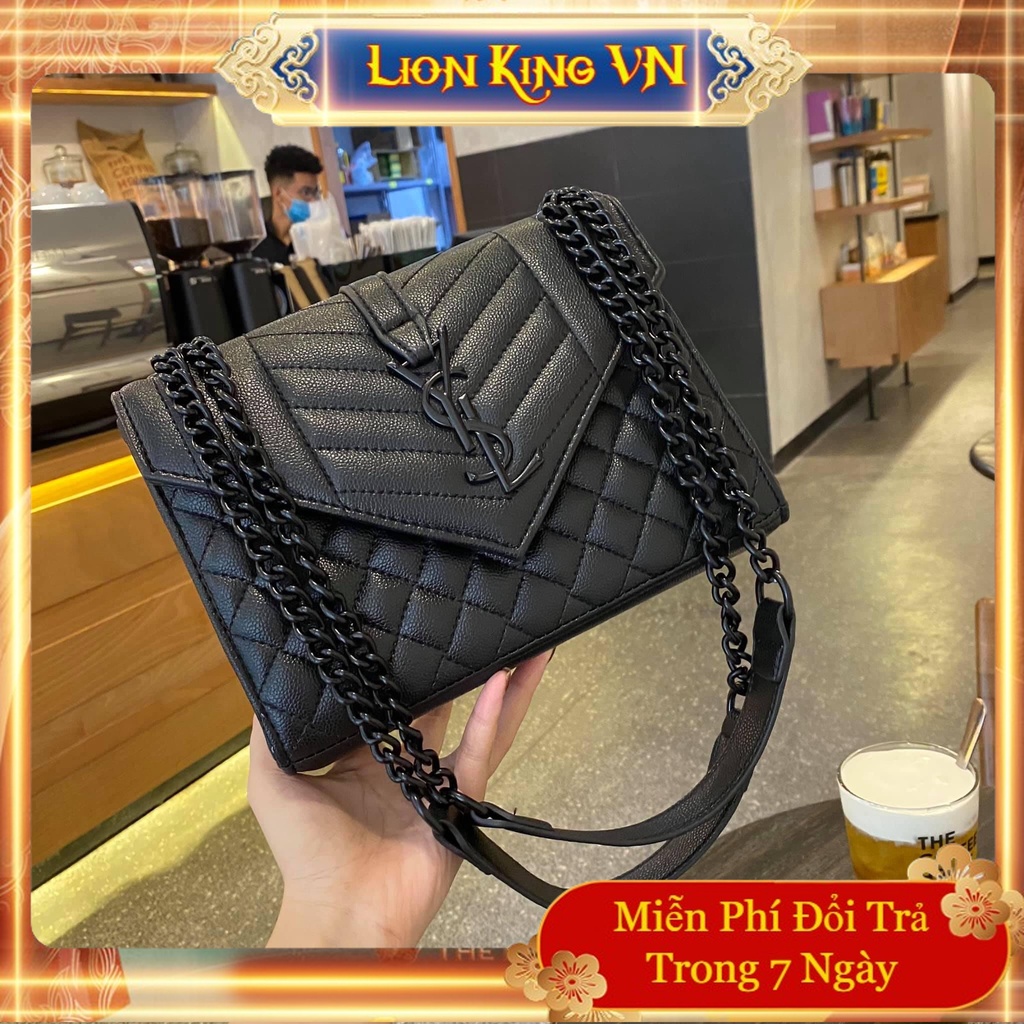 Túi Xách Nữ⚡PG 18⚡Có Ảnh + Video Thật-Da PU Mềm Mịn 3 Lớp, 2 Ngăn , Dây Xích Sịn + Da Đeo Vai - Thiết kế Sang Chảnh