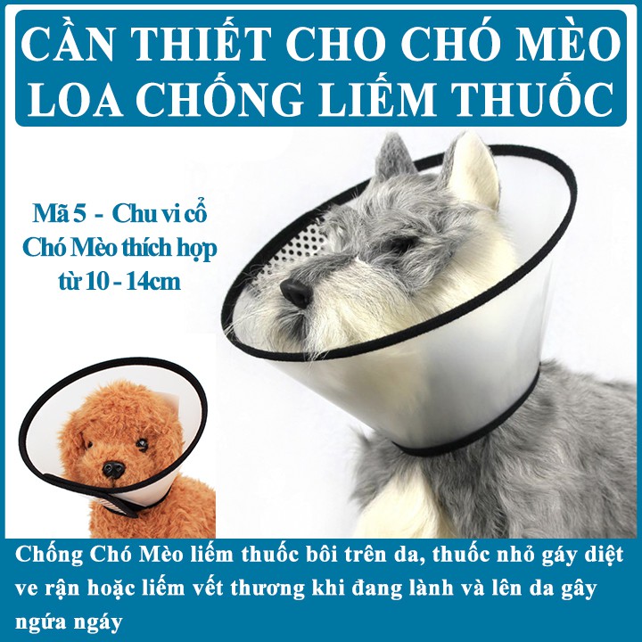 Loa đeo cổ chống liếm cho chó mèo