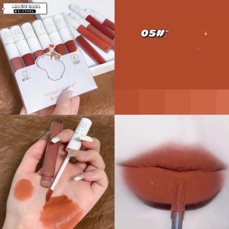 Set 6 Son Kem Lì MAGIC CASA Siêu Xinh Chất Mềm Và Mịn Môi Cao Cấp | BigBuy360 - bigbuy360.vn