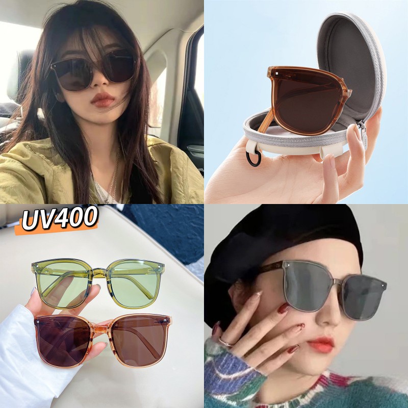 Kính Mát Gọng Nhựa Có Thể Gấp Gọn Chống Tia UV Phong Cách Retro Thời Trang Cho Nam Nữ