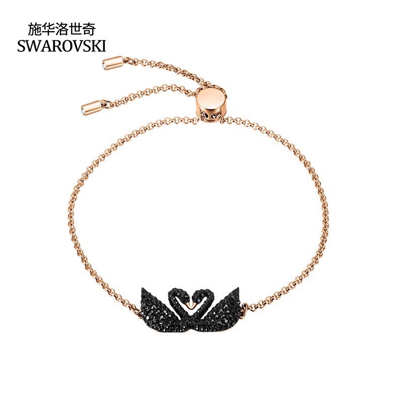 Vòng Tay Mạ Bạc 925 Trang Trí Thiên Nga Đính Đá Xinh Xắn Mẫu Mới 2023