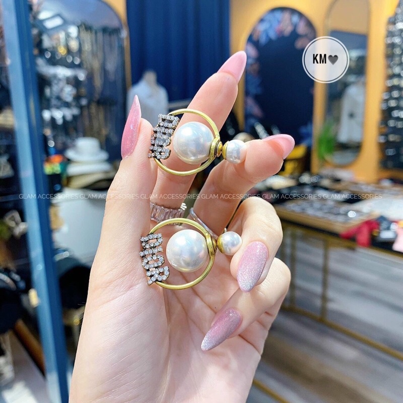 Khuyên Di.or ngọc mix đá cao cấp cho bạn gái 🍓