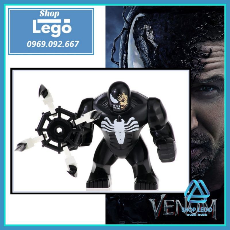 Xếp hình Venom đột biến trong Spider-man mới nhất 2021 Lego Minifigures Kopf KF646