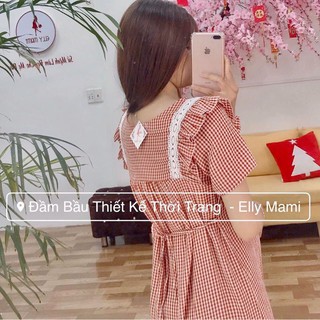 Váy bầu kẻ tay lỡ V35