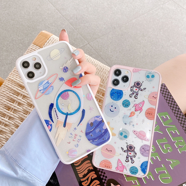 Ốp iphone - Ốp lưng viền Du hành kim tuyến 6s/6plus/6s plus/7/8/7plus/8plus/x/xs/xs max/11/11pro max - Awifi Case S2-3 | BigBuy360 - bigbuy360.vn