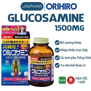 Glucosamine Orihiro 1500mg Viên bổ xương khớp nhập khẩu chính hãng Nhật Bản (Có tem phụ Tiếng Việt) có bán tại nhà thuốc