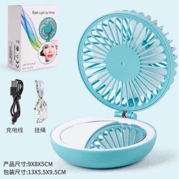 Quạt Mini A8 Có Gương Soi Tiện Lợi Siêu Xinh- Tặng kèm cable sạc pin và dây đeo -Hàng chính hãng | BigBuy360 - bigbuy360.vn