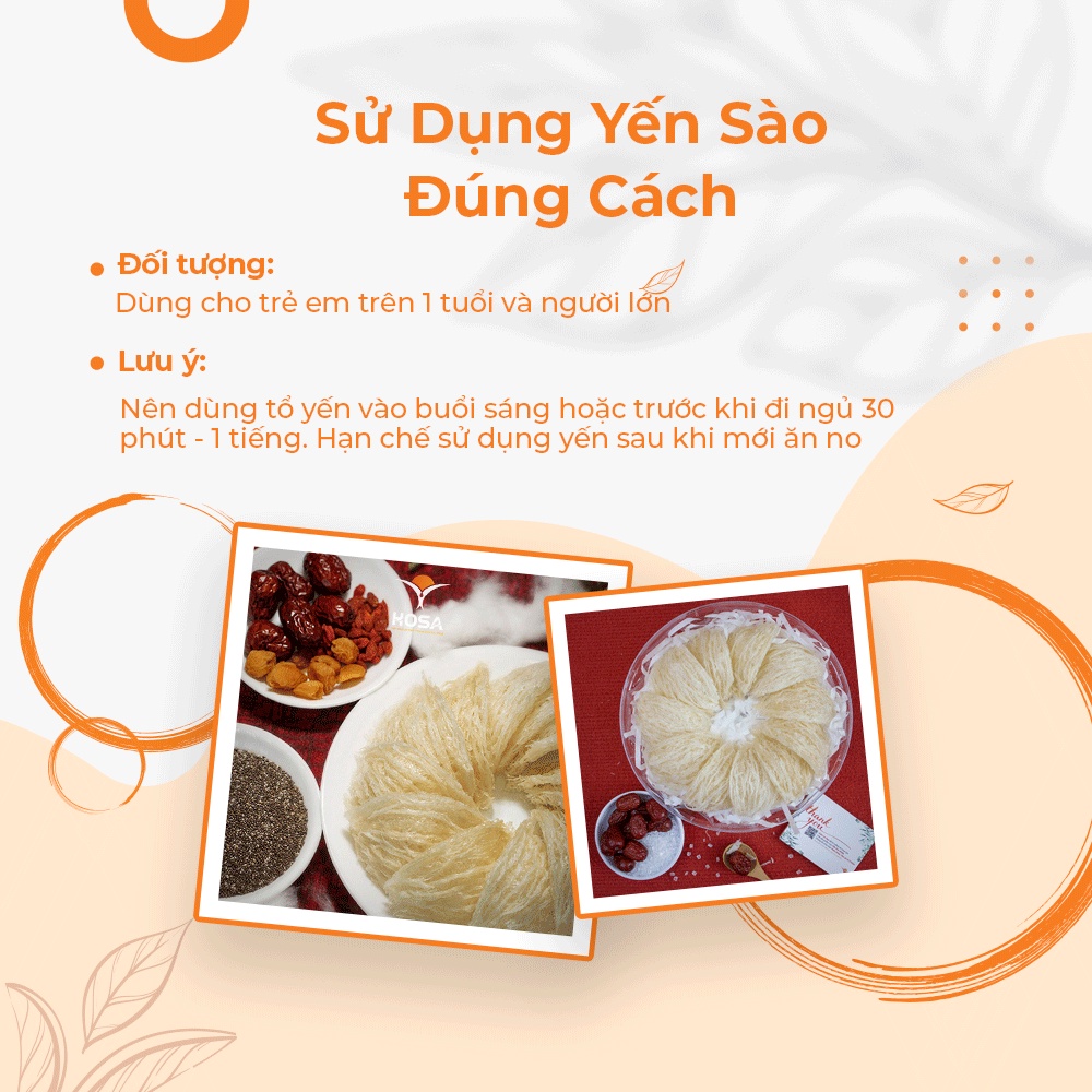 Yến Sào Tinh Chế Loại 1 HOSA Hộp 30Gr/50Gr/100Gr
