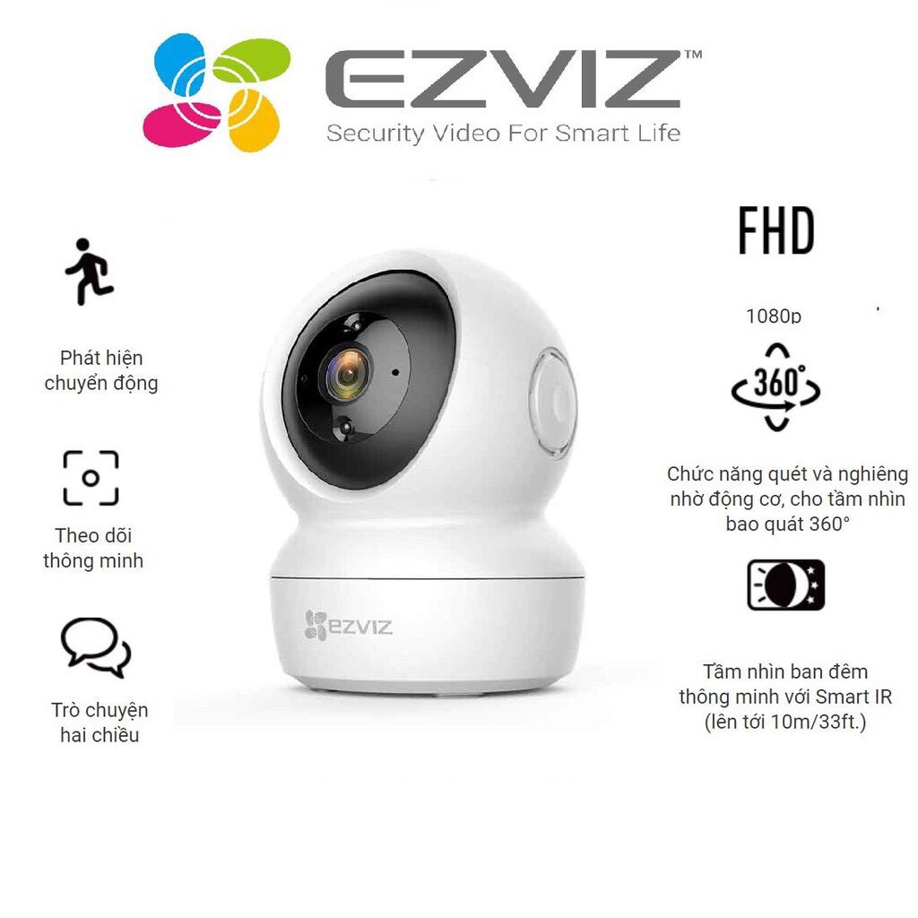 Camera Wifi EZVIZ C6N 1080P - Hàng chính hãng- BH 24 tháng