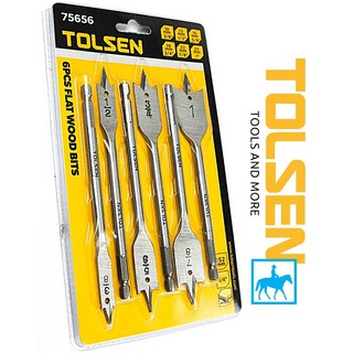 Tolsen bộ 6 mũi khoan gỗ đuôi lục giác 10mm 25mm dài 152mm 75656