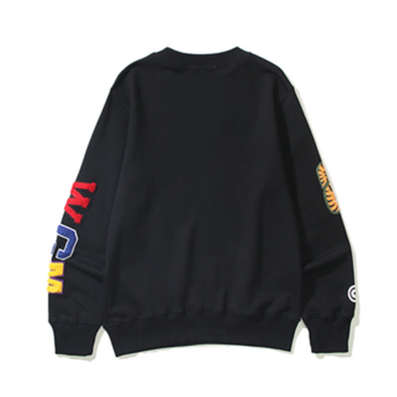 Áo Khoác Tay Dài Cổ Tròn Dáng Rộng Giả Khóa Kéo Thêu Họa Tiết Bape Thời Trang Cho Cặp Đôi | BigBuy360 - bigbuy360.vn