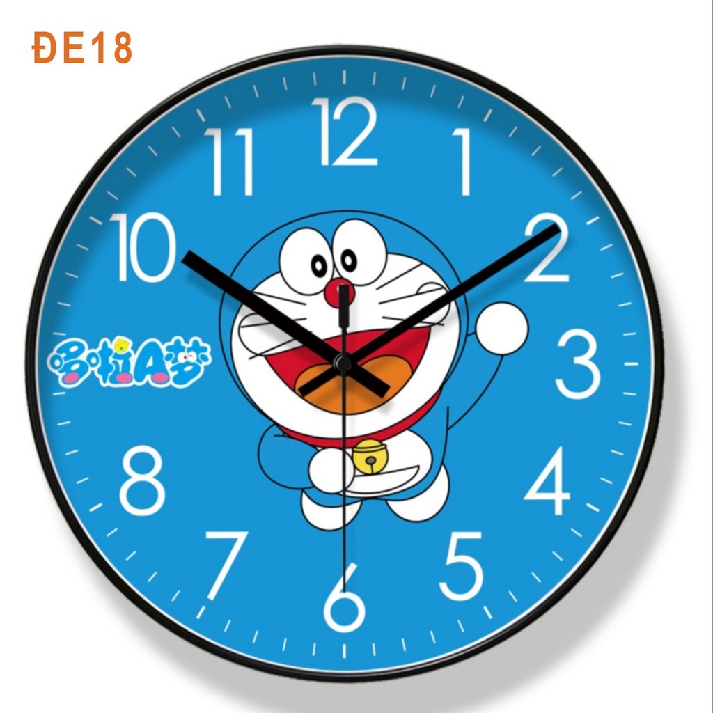 Đồng hồ treo tường VUADECOR chủ đề trẻ em kim trôi cao cấp (Tặng pin và đinh treo)