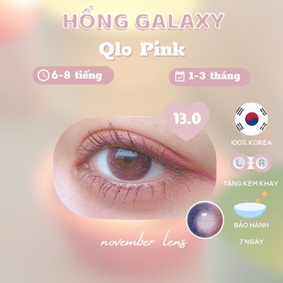Kính áp tròng Hàn Quốc Qlo Pink tone galaxy nổi bật