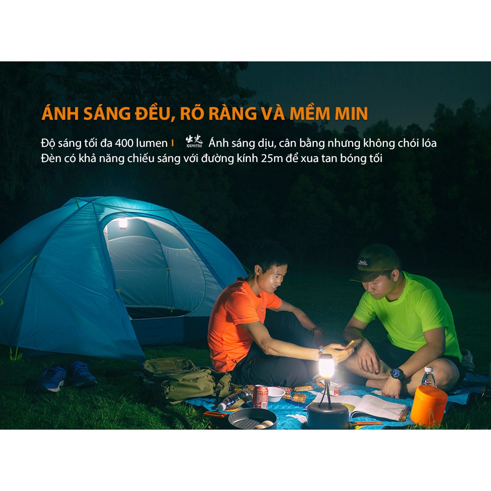 Đèn pin cắm trại FENIX CL26R 400 lumen sạc USB sử dụng 1 pin 18650 2600mAh