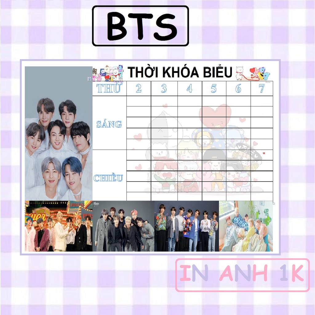 Thời khóa biểu BTS