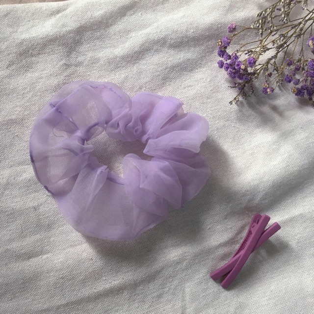 Chun buộc tóc VOAN một màu tối giản - SCRUNCHIES BASIC siêu sang - Phụ kiện tóc thời trang độc lạ -Quà tặng sinh nhật