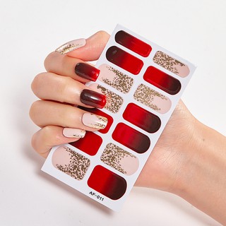 Bộ dán móng tay nail sticker 14 móng,không thấm nước,độ phủ cao AF001~030;1