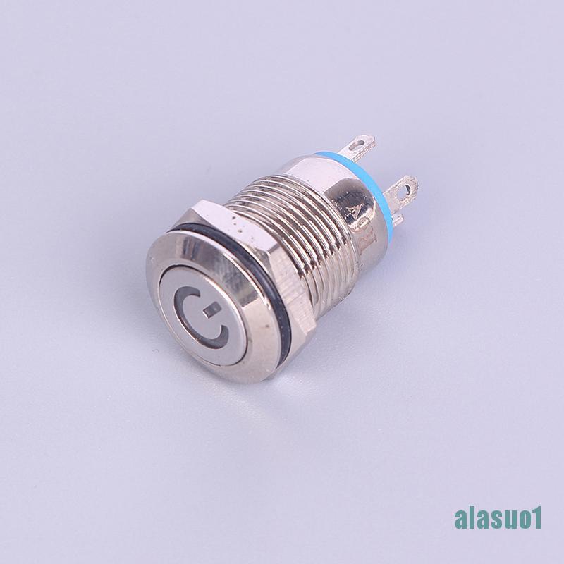 Nút Công Tắc Đèn Led 12mm 12v Chống Thấm Nước Bằng Kim Loại