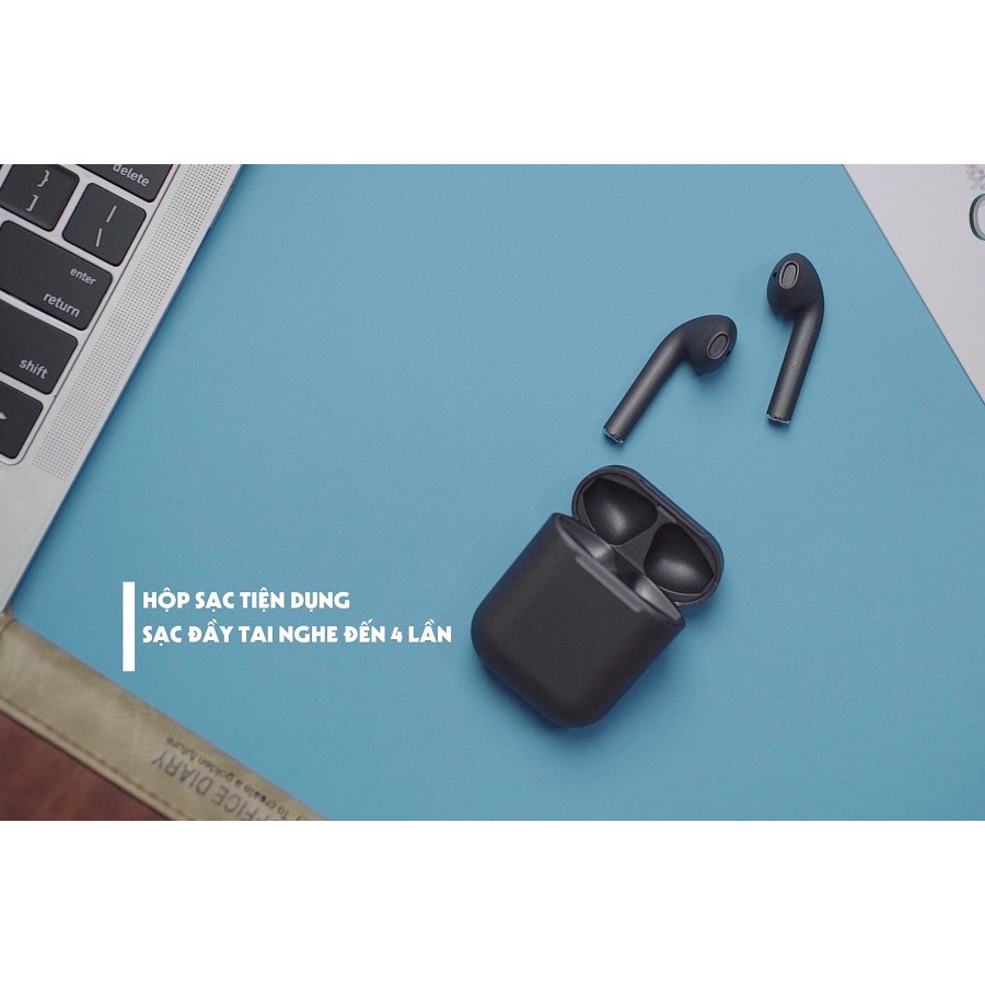 Tai nghe bluetooth không dây Inpods i12 TWS nút cảm ứng âm thanh HIFI có mic đàm thoại