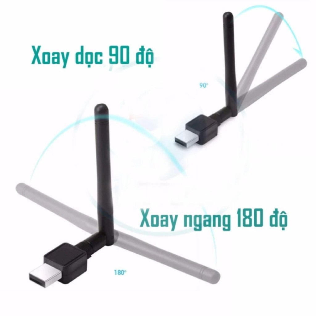 Freeship 50k USB thu wifi cho máy tính 802.11 có Anten -dc2381 đen | BigBuy360 - bigbuy360.vn