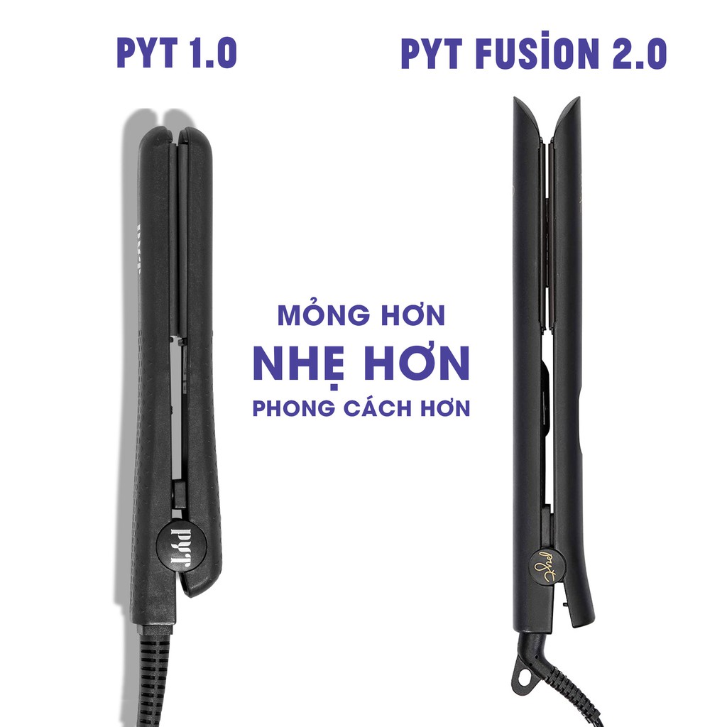 Máy Kẹp Tóc Kỹ Thuật Số PYT Ion Fusion 2.0 Pro Digital Ceramic (Nút Bấm) - Thế Hệ Mới 2 Trong 1 Kết Hợp Duỗi & Uốn Lọn